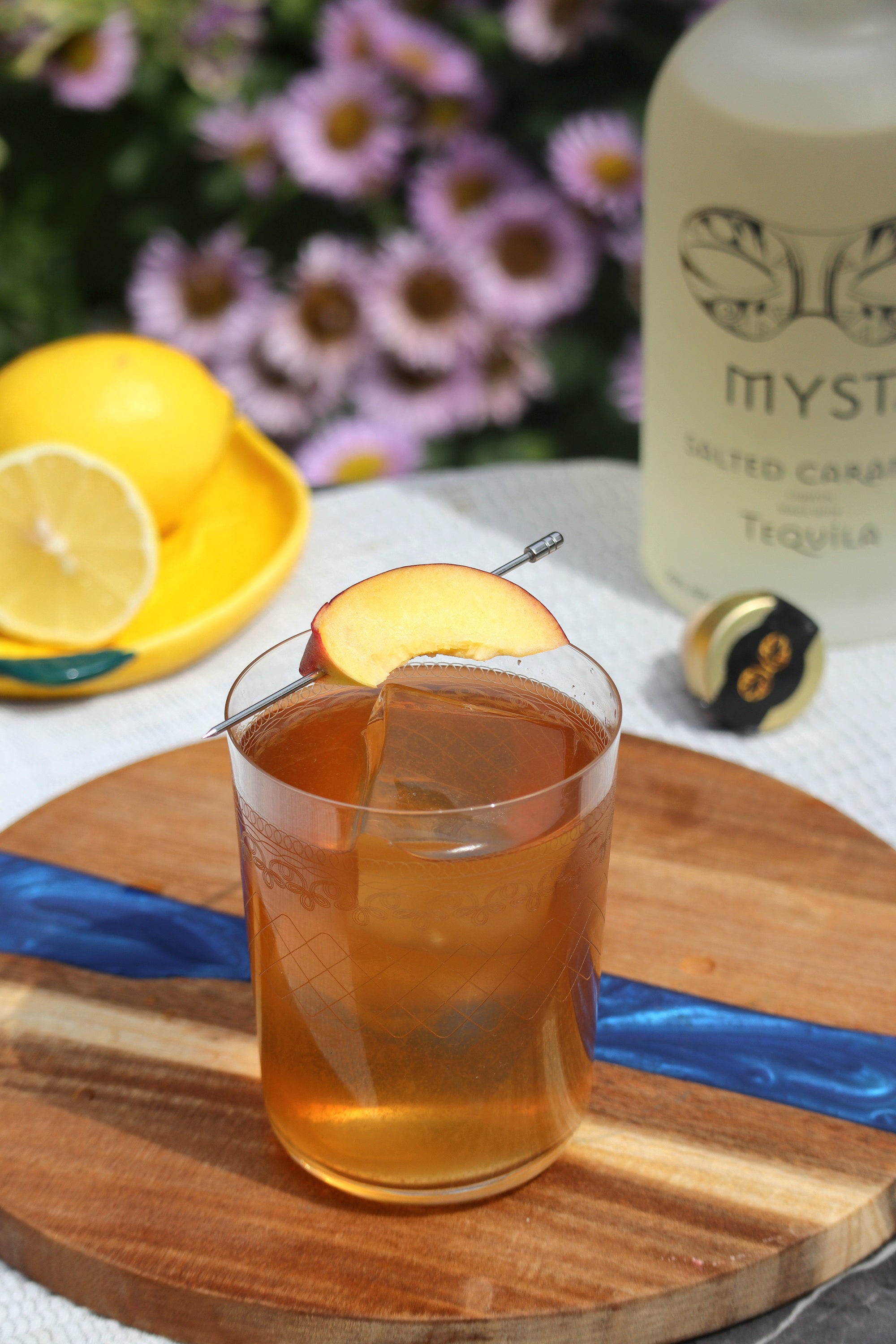 Salted Caramel Peach Iced Tea