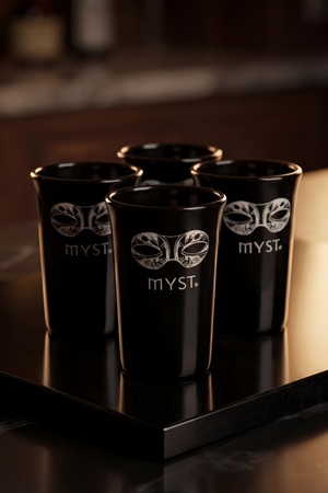 Myst Premium Shot Glass Set – Black & White (Pack of 12)