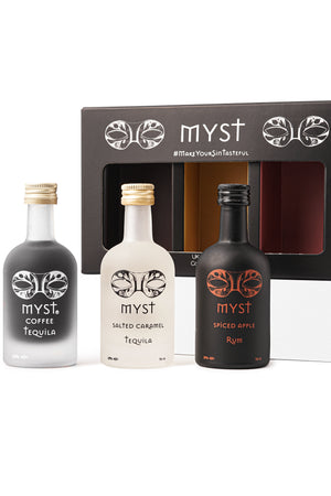 Myst Minis Trio Gift Box – Salted Caramel, Coffee & Spiced Apple (3 x 5cl)